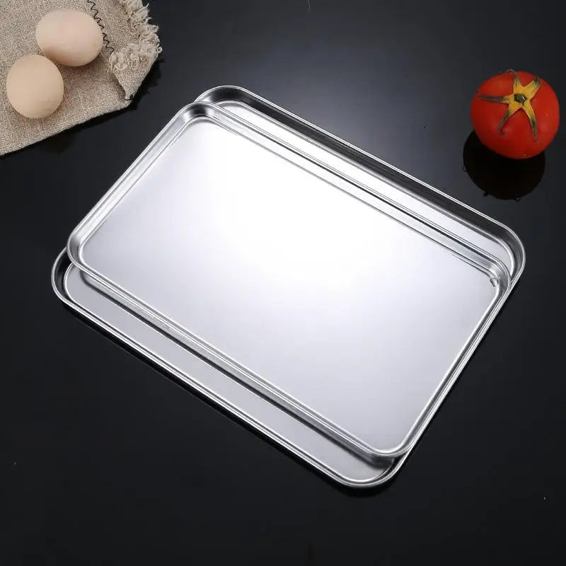 Stainless Steel Barbecue Noodle Storage Serving Trays Rectangle