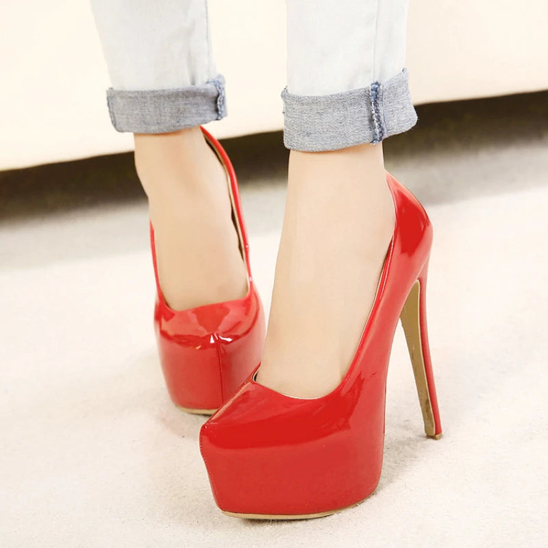 Women's Elegant Temperament Shoes European American Fashion Zpaxo A15-1 Red 38 China Mainland