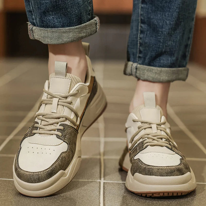 Men's Casual Sneakers Luxury Trainer Shoes Breathable Race Running