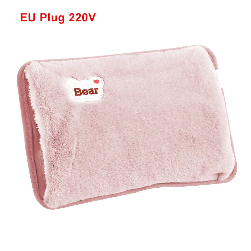 Electric Hand Warmer Portable Heated Gloves USB Warming Plush Water
