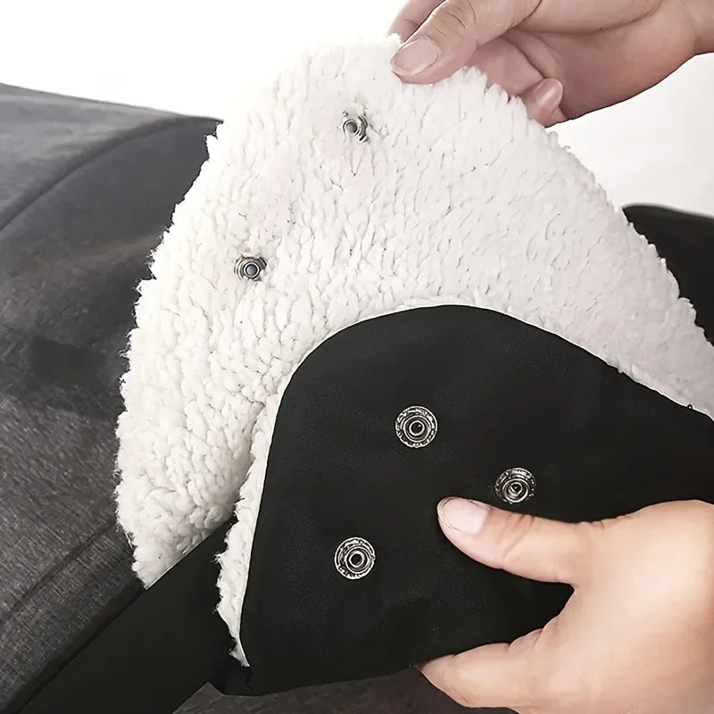 Stay-toasty Stroller Gloves Windproof Plush-lined Easy Clip-on Design