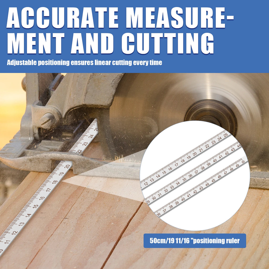 21inch Positioning Calipers Stainless Steel Precision Cutting Guide for Circular Saws for Precise Measurements & Easy Wood Cutti Zpaxo