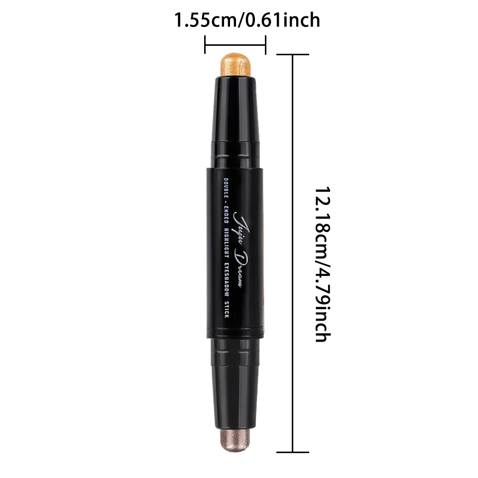 Waterproof Eyeshadow Stick (Dual-Ended) - Easy-to-Blend, Long-Lasting, Crease-Resistant Shimmer Eyeshadow Pencil Zpaxo