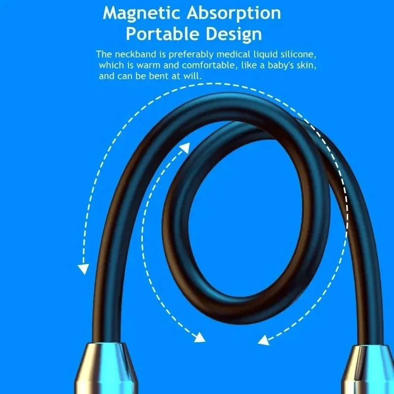 Wireless Headphones Bluetooth 5 0 Neckband Earphones Silicone Hifi 9D
