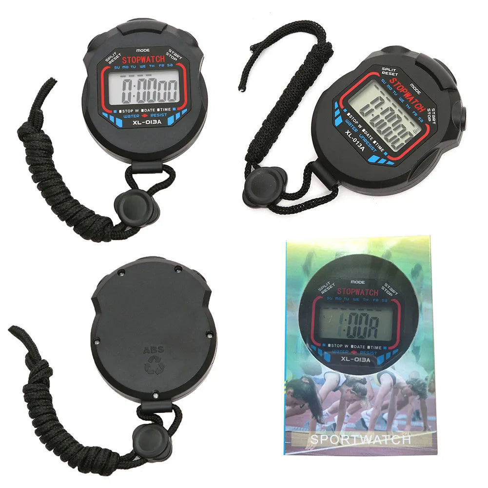 Multi-Function Electronic Stopwatch Sports Stopwatch Timer LCD Display Handheld Chronometer for Fitness Coaches and Referees Zpaxo