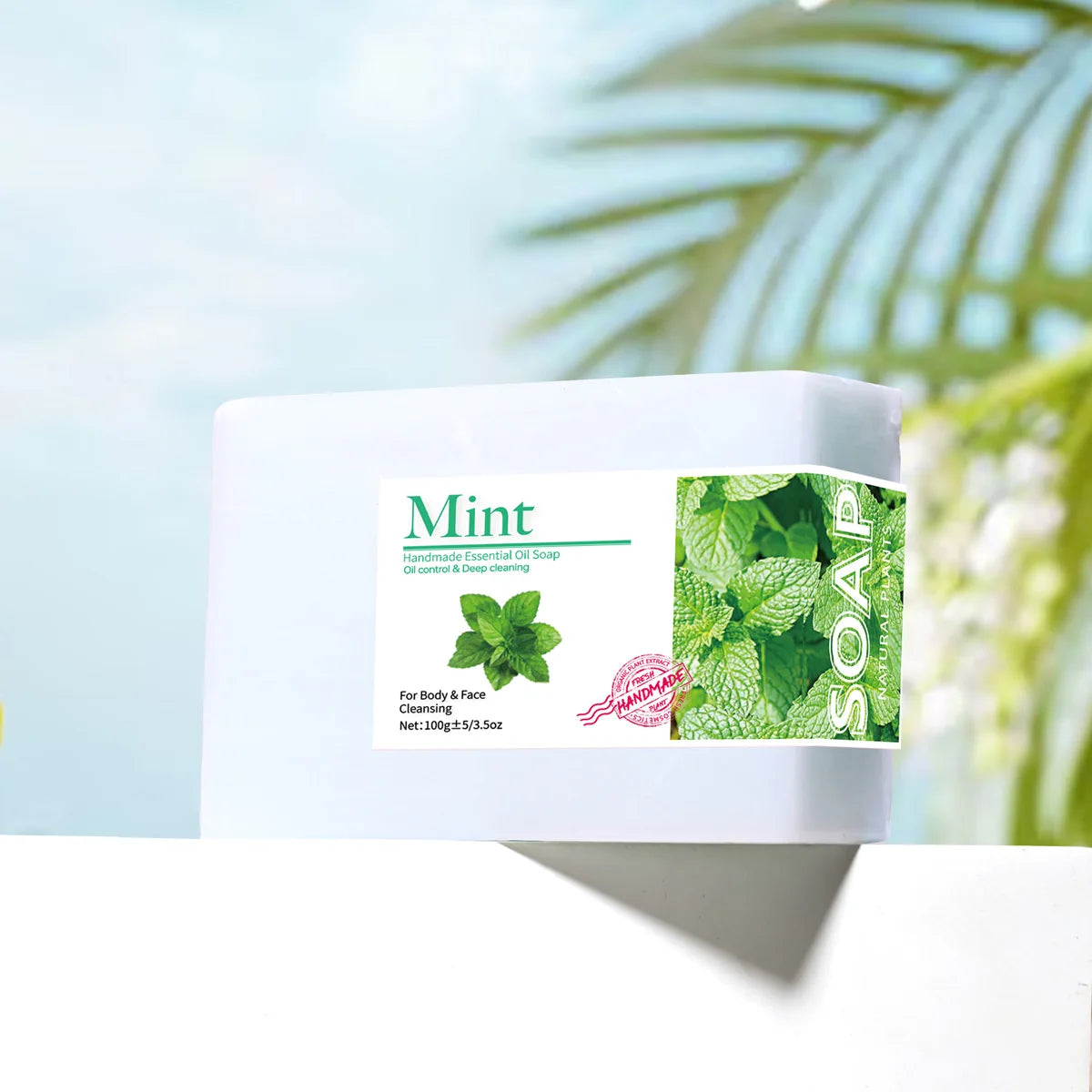 Mint Essential Oil Handmade Soap – Natural Organic Bath Bar Handmade Bar Soap Zpaxo