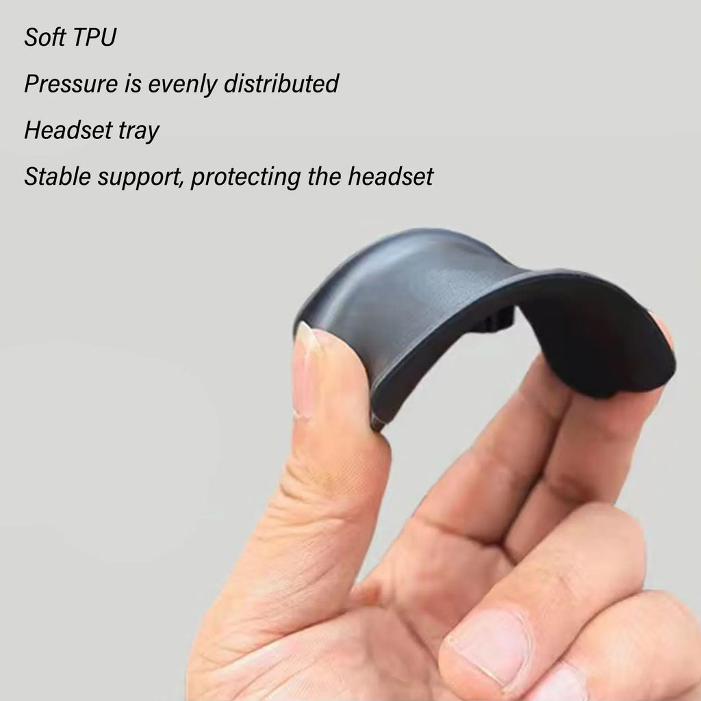Headphone Stand Rounded Corner Anti Slip Base TPU Tray Sturdy Metal