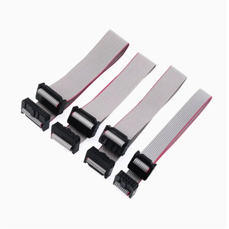 FC gray ribbon cable pressure plug 6/10/14/20/40P horn AVR connection line JTAG display screen 2.54MM Zpaxo