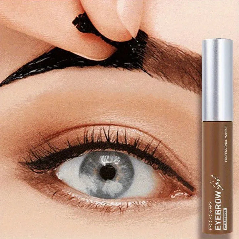 Semi-Permanent Peel-Off Eyebrow Tattoo Gel Anti-Smudge Brow Tint Cream Eye Makeup Easy Application, Natural Look - Black/Brown Zpaxo