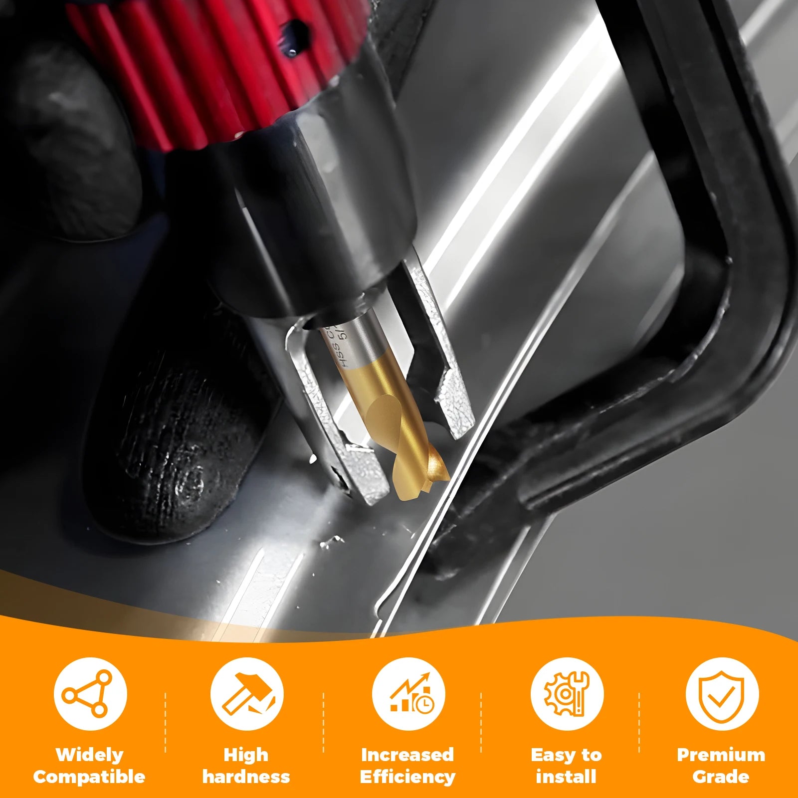 5Pcs Cobalt Spot Weld Drill Bit Set Kit Diameter 5/16-inch (8mm) High Speed Cobalt Steel Weld Cutter Drill Bit Weld Removal Tool Zpaxo