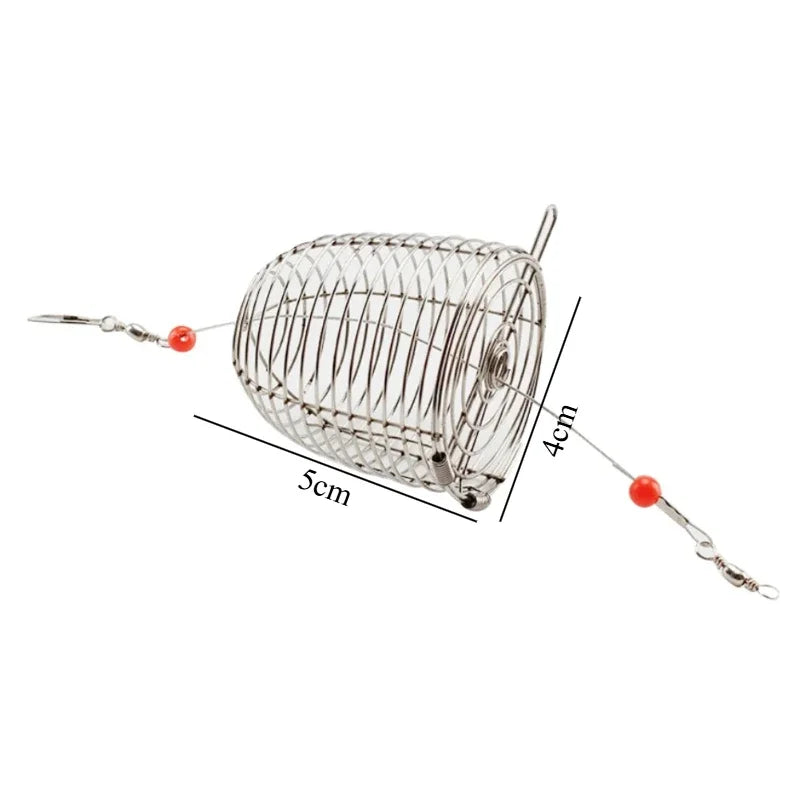 Shrimp Feeding Dish Stainless Steel Shrimp Bowls Feed Dish Metal Container Bait Cage Fish Tank Accessories for Shrimp Foods Zpaxo L