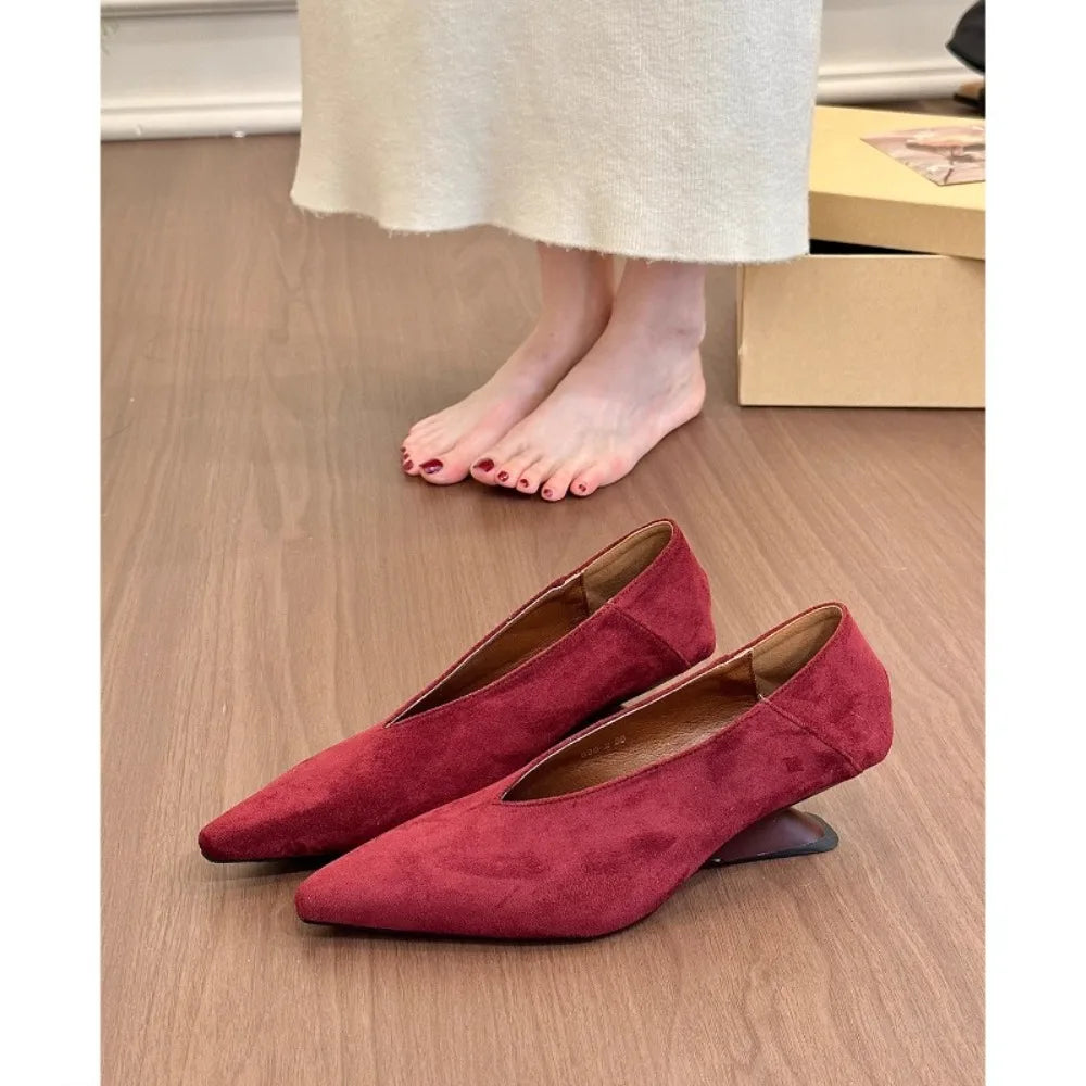 Pointed 1 Slip-on Women's Shoes Elegant Heels Daily Slim Fit Dress