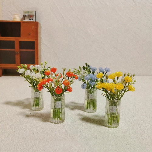 1 12 Miniature Dollhouse Potted Plant Flower Bouquet Greenery Bonsai Zpaxo