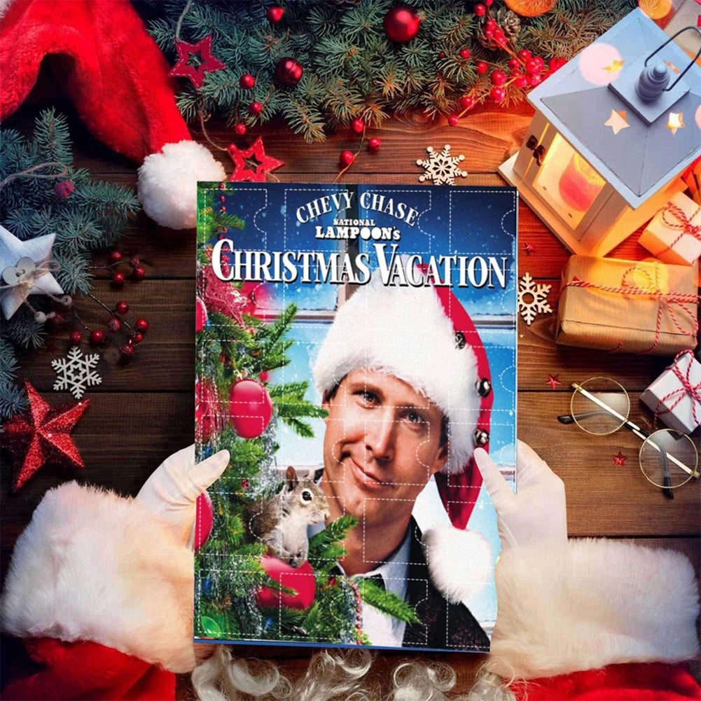 Christmas Classic Movie Advent Calendar Decoration 2024 Xmas Festival Theme Calendar Home DecorVacation Countdown Calendar Zpaxo