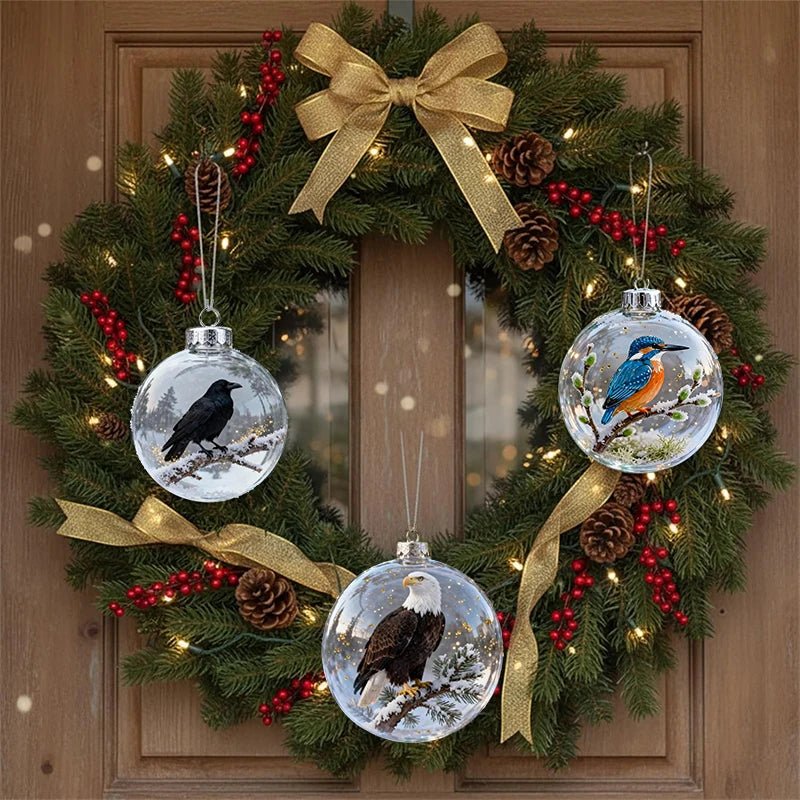 Hummingbird Christmas Ball Ornament – 3D Clear Tree Decor Christmas Ornament Zpaxo