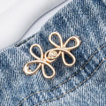 Clover Waist Button Fastener Adjustable Metal Jeans Buttons