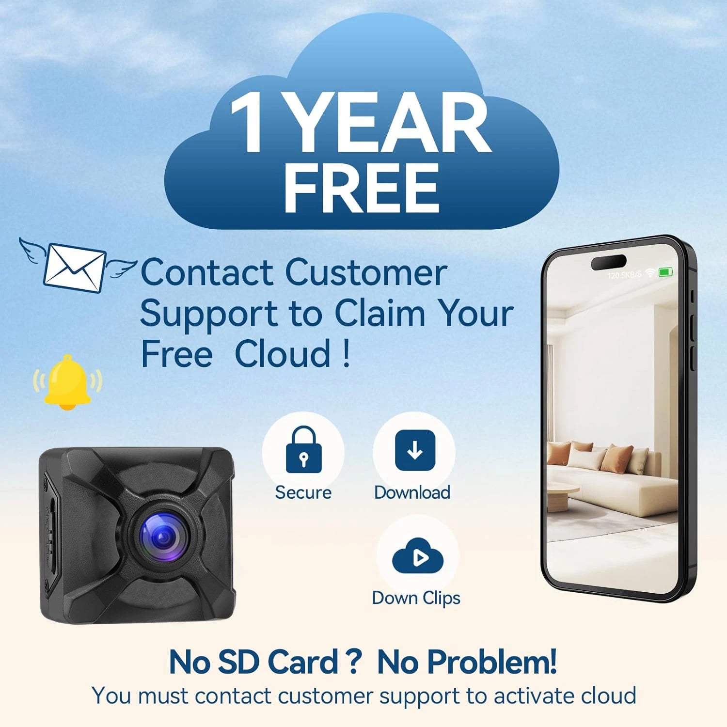 4K Wireless Mini Wifi Security HD Camera Monitoring Detection