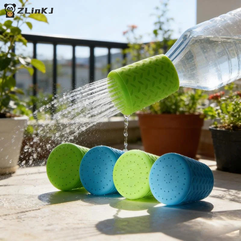▶1Pcs Universal Silicone Pet Bath Sprinkler Bottle Cap, Portable Shower Head Pet Washing Grooming Tool Zpaxo