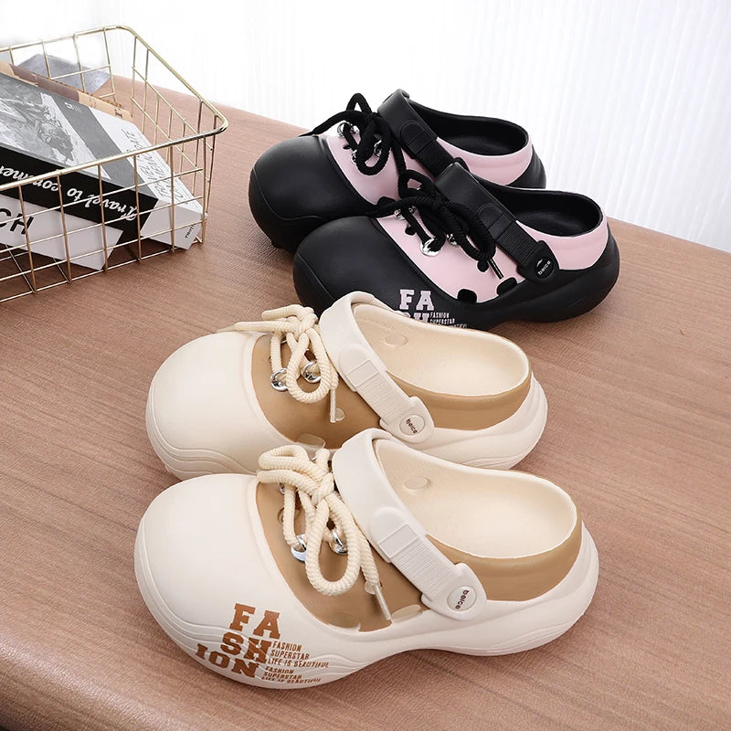 Women's Outdoor Chunky Platform Sandals Non-slip Clogs Slides Flat