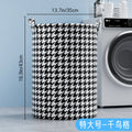 Foldable Checkered Storage Basket Black White Durable Fabric Laundry