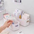 Thickened Rectangular Storage Box Cosmetics Socks Cards Snacks Phone Zpaxo White 2 boxes