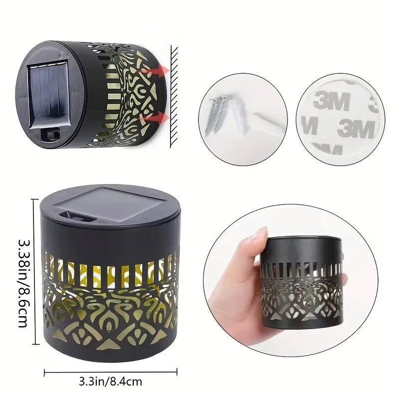 Solar Mandala Sunflower Wall Light Waterproof LED Outdoor Garden