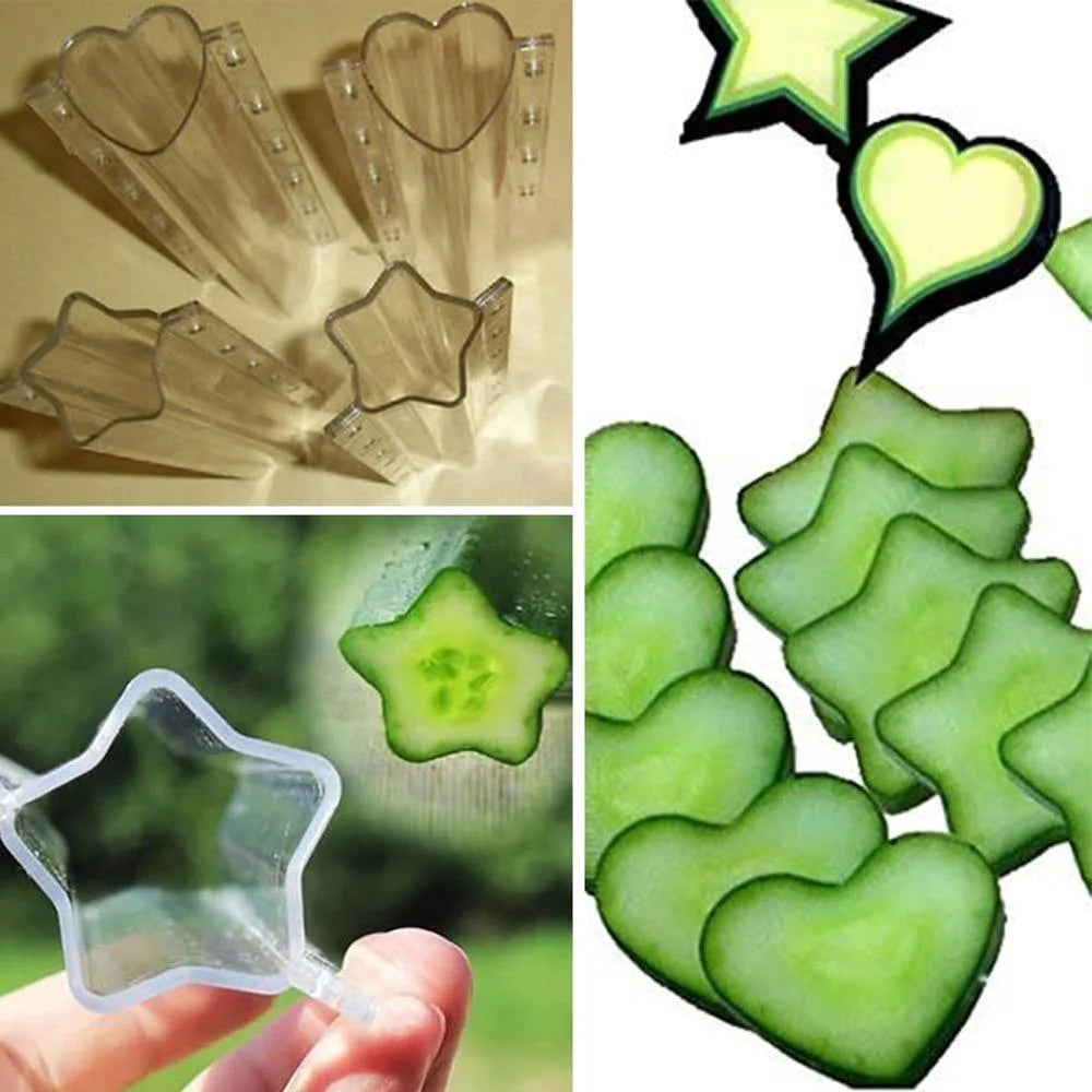 1pc Cucumber Shaping Mold Five Pointed Star Shape Heart-shaped Garden Vegetable Growth Forming Mould Kitchen Cooking Tools drop Zpaxo