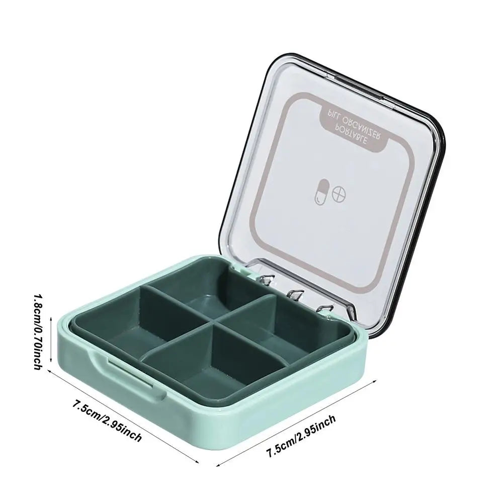 Travel Pill Box Portable Medicine Container Daily Storage Case Small Zpaxo green spain
