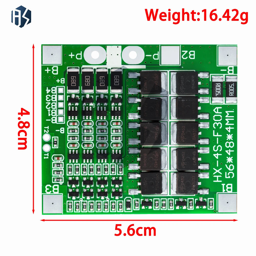 4S 3 2V 7V 30A LiFePO4 Lithium Battery BMS Charge Protection Board 12 Zpaxo