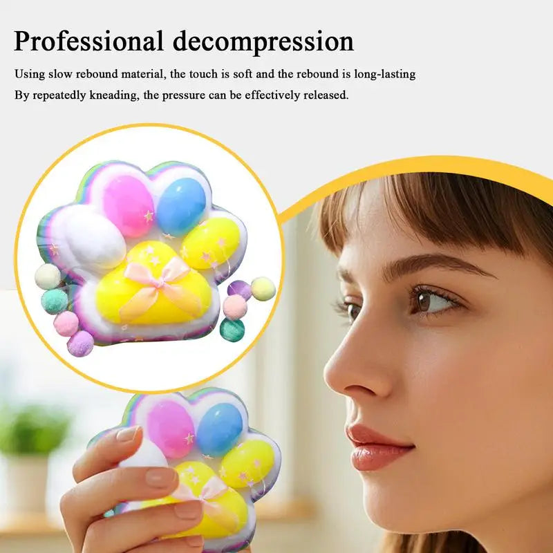 Cute Cat Paw Squeeze Toy Large Squish Cat Paw Slow Rising Animal Pinch Joy Sensory Activity For Boys Girls Children And Adults Zpaxo