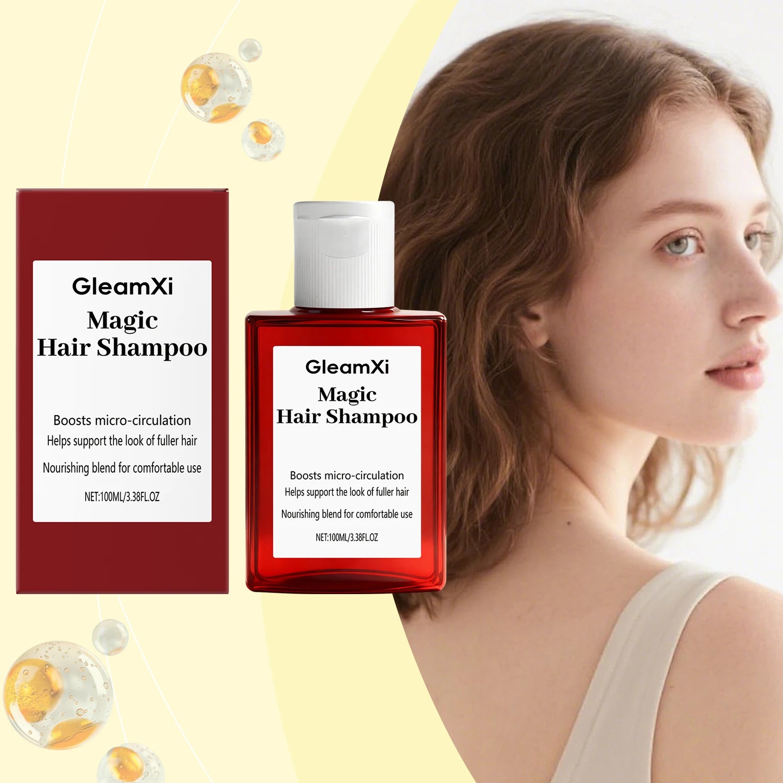 GleamXi Moisturizing and Radiant Shampoo - Refreshing and Hydrating Gentle Daily Cleansing Smooth and Voluminous Hair Care Zpaxo