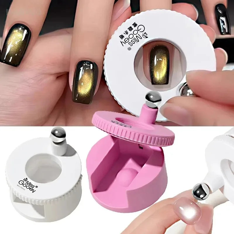 Rotating Cat Eye Magnet Nail Art Automatic Glass Bead Spinner