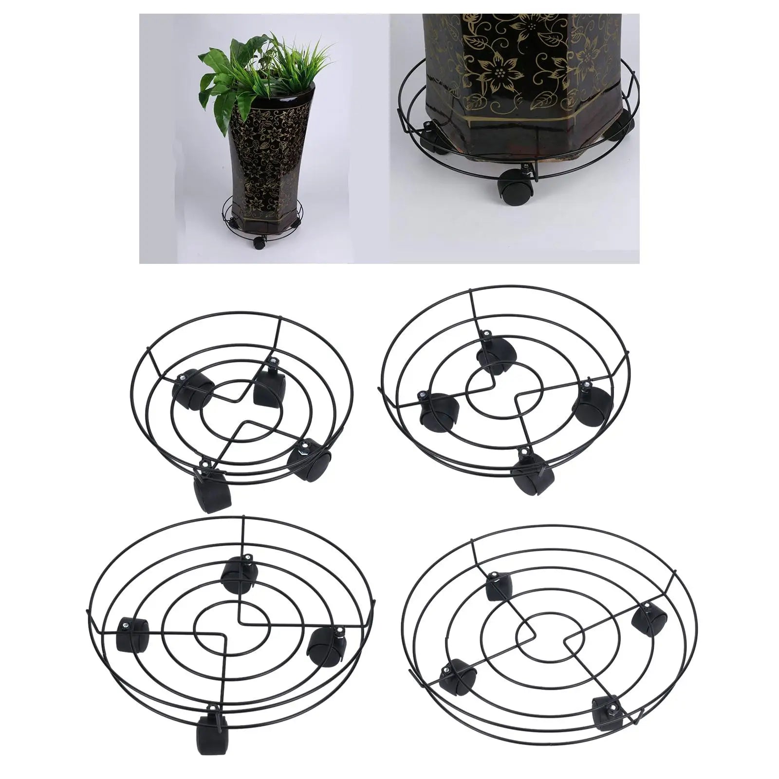 Plant Trolley on Wheels Heavy Duty Plant Stand with Wheels for Large Potted Trees Large Pots Plant Pot Indoor Large Vases Zpaxo 40cm