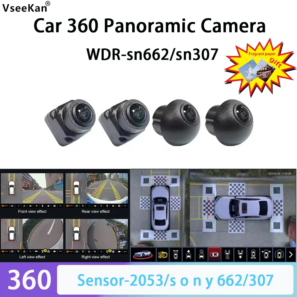 SN662 3D 360 Panoramic Car Camera WDR 8K AHD1080P Sensor Android Zpaxo