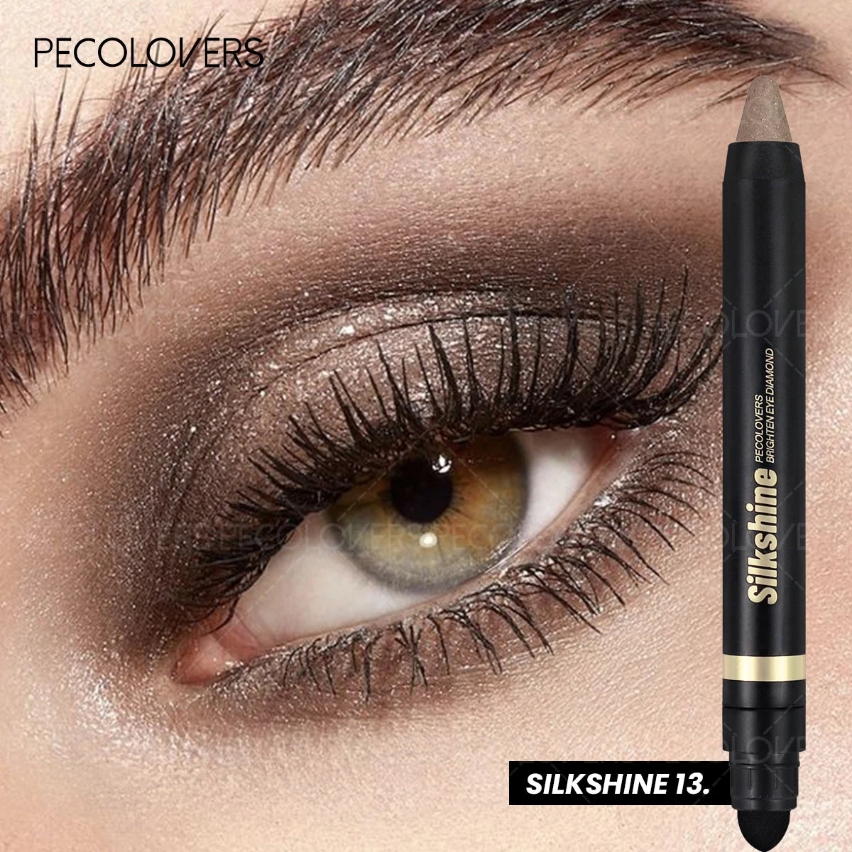 Smudge-proof Metallic Eyeshadow Stick Pearlescent Shimmer Quick Zpaxo 13