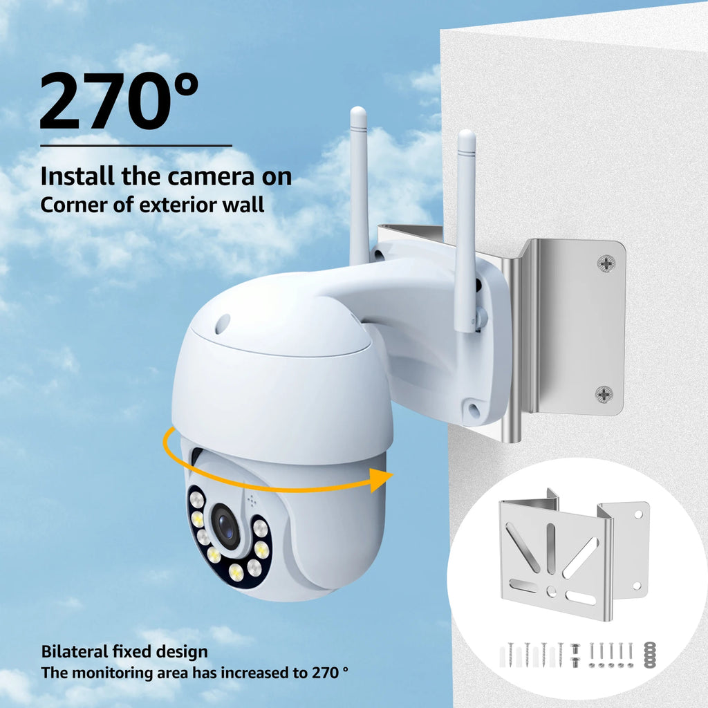 WiTi Outside Wall Corner Mount Metal Bracket Gutter Mount Stainless Steel Bracket for Eufy Security SoloCam S340, Solar Security Zpaxo