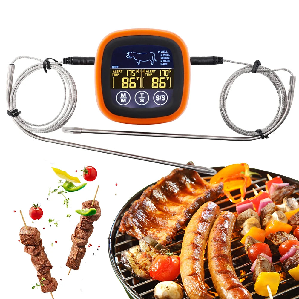 Digital Meat Barbecue Food Temperature Measure Tool Timer Mode