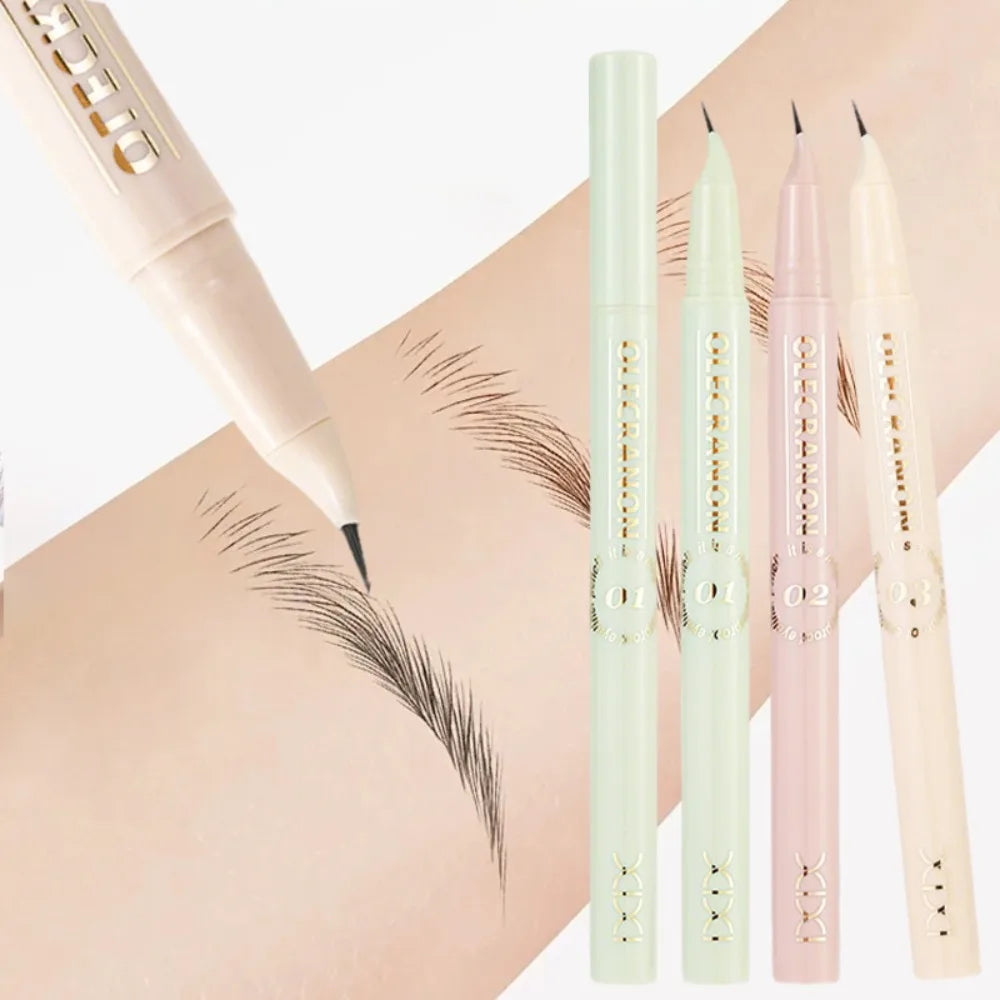 18 Curved Tip Waterproof Eyebrow Pencil Ultra-precise Hair-like Zpaxo