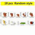 Capybara Figurine Set – Kawaii Cake Toppers & Desk Decor 12/18 Pcs