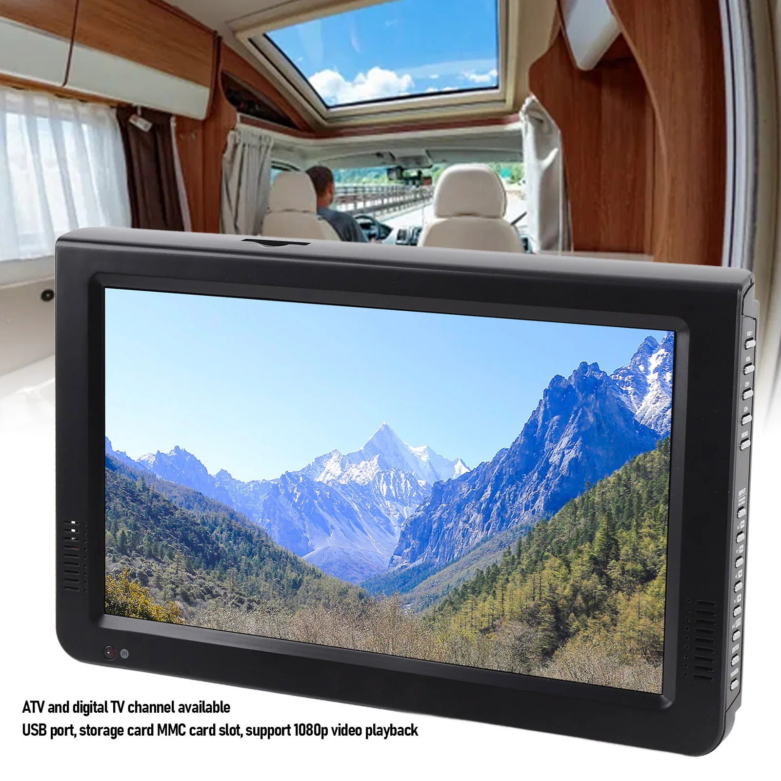 Portable Digital TV Sensitivity 1080P Video Playback Clear Display