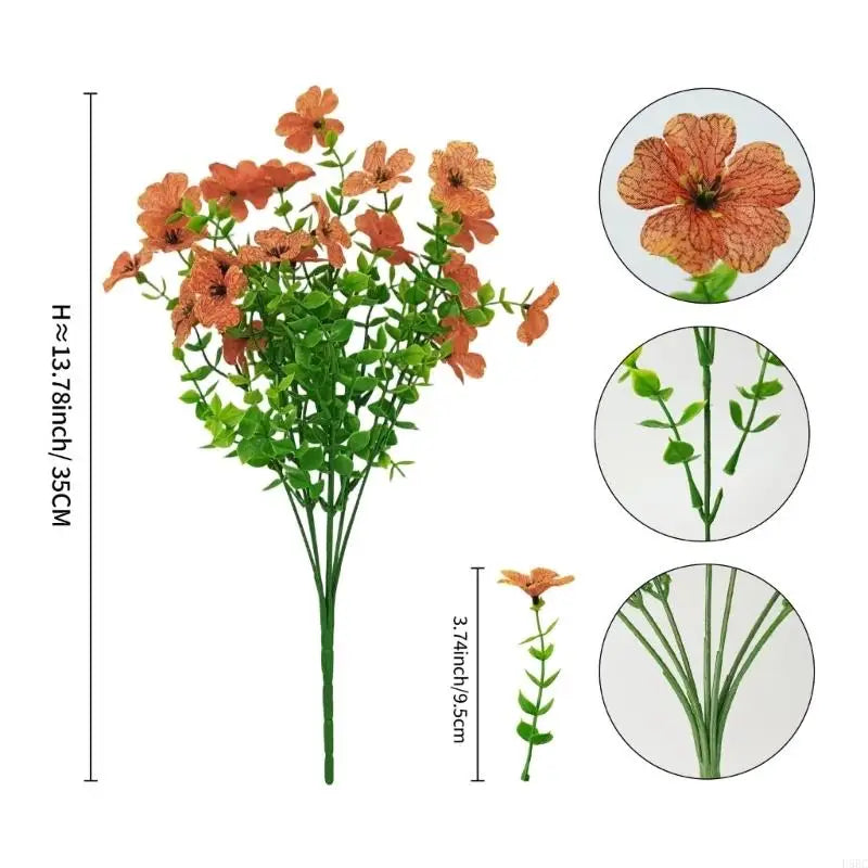 Simulation Flower Artificial Flexible Iron Wire Tabletop Bookshelf