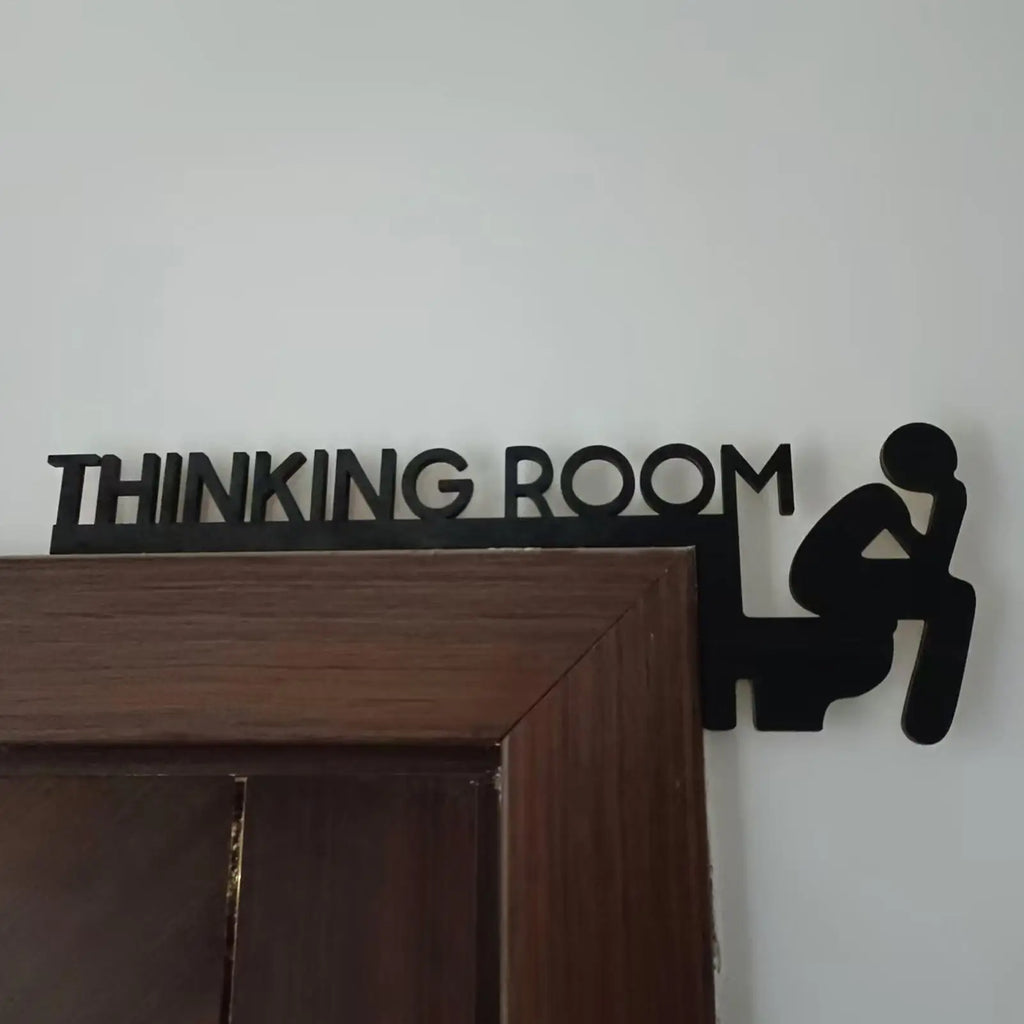 Thinking Room Bathroom Sign over Door Thinking Room Fun Wood Toilet Door Sign Unique Thinking Room Fun Toilet Door Sign Funny Zpaxo