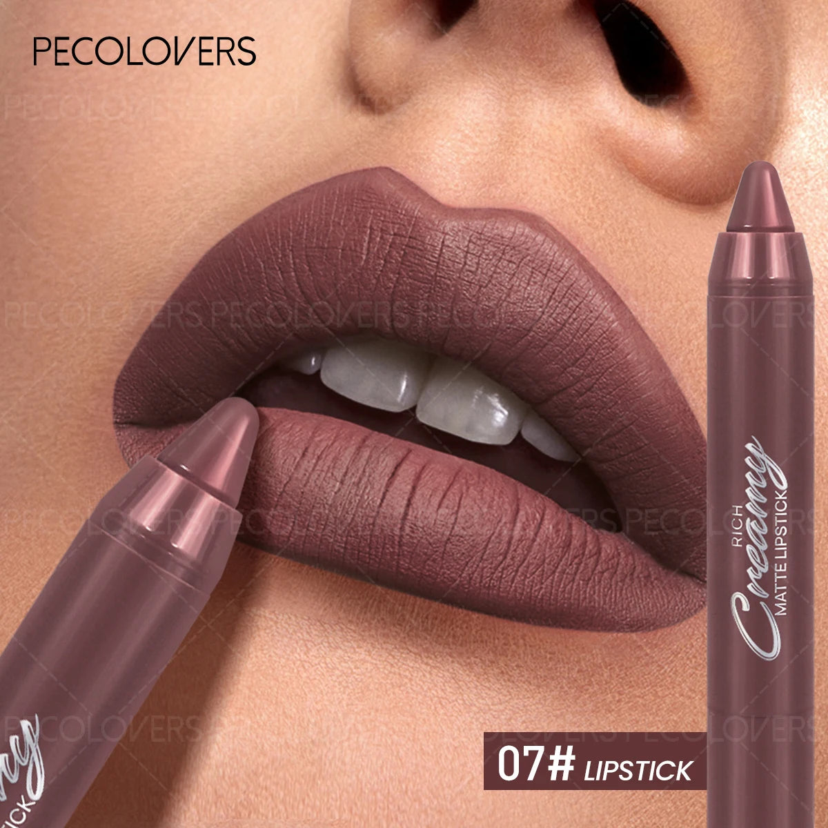 Nude Frosted Lipstick Soft Texture Moisturizing Formula Outline Lip Zpaxo 07