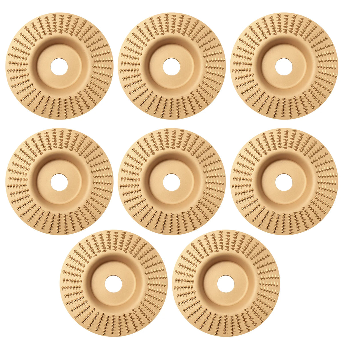 Wood Carving Disc Set For Angle Grinder 16mm A3 Steel Anti Clog Shaping Sanding Wheel Flat Curved Beveled For Woodworking Stump Zpaxo Set A 8pcs Flat