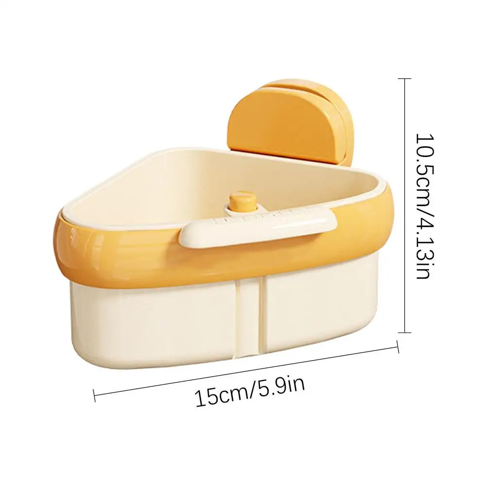 Kitchen Sink Corner Strainer Suction Cup Openable Food Waste Filter Zpaxo Yellow