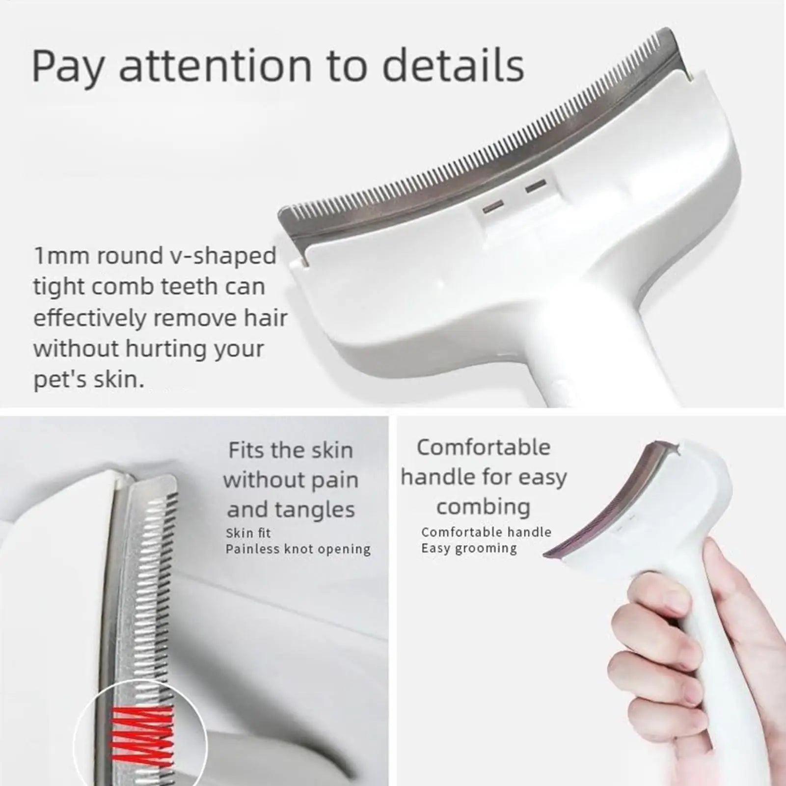 Pet Grooming Brush Cat Comb Self Cleaning Hair Remover Grooming Tool for Dog and Cats De-Matting Comb Cleaning Pets Supplies Zpaxo