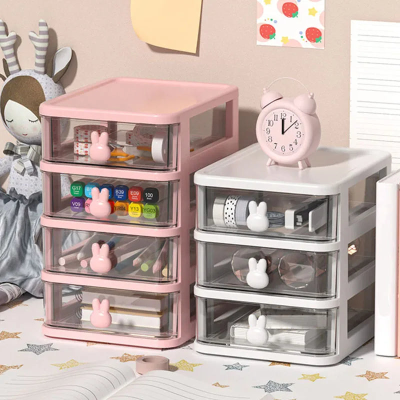 Clear Stacking Drawer Organizer Multi-tier PP Storage Box Office