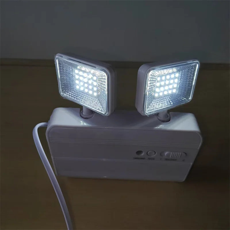 Dual-Head LED Emergency Light – Auto-On, Rechargeable, 360° Rotate LED Emergency Light Zpaxo