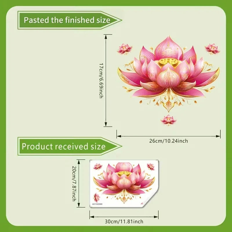 Glow-In-The-Dark Lotus Dahlia Bicycle Flower Toilet Stickers Self-Adhesive Removable UV Night Decal Wall Stickers Bathroom Decor Zpaxo