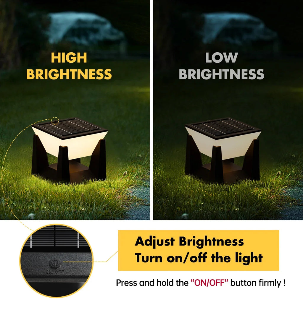 Outdoor Solar Post LED Lights Modern Waterproof Pillar Fencedeck Zpaxo